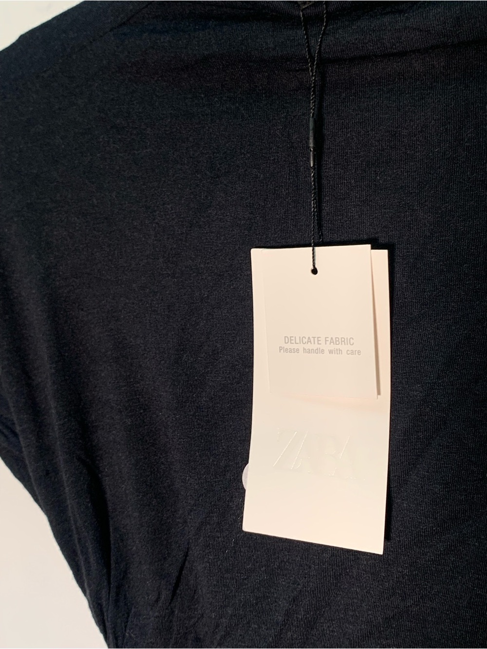 ZARA NWT WOOL Blend Soft modal top 
DARK ANTHRACITE 5584/803 size M off shoulder - Picture 9 of 11